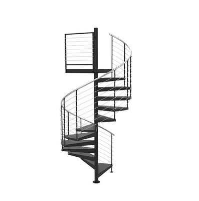 Steel Structures Wrought Iron Prefabricated Spiral Staircase For Residential