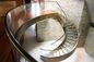 Residential Modern Curved Steel Staircase Polishing Contemporary Spiral Staircase