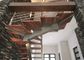 Carbon Steel Mono-stringer Straight Stairs U Shape Wood Staircase