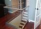 Flooring Mounted Modern Glass Stair Railing Indoor And Outdoor Use