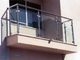 Residential Baluster Glass Railing Outdoor Side Mounted Rust Protection