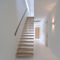 Durable Solid Wood Straight Flight Staircase 1000-150mm Width With Steel Railing