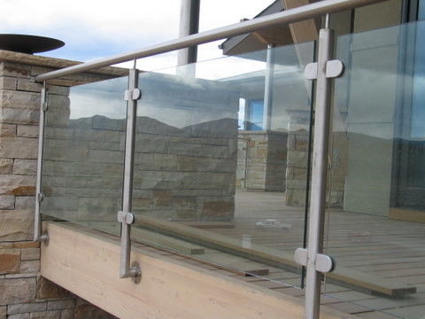 Contemporary Toughened Glass Balustrade Opaque Glass Baluster Panels