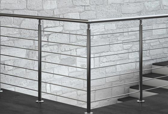 Modern Project Stainless Steel Rod Railing High Precision For Balcony Stair