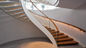 Indoor Modern Curved Staircase Curved Metal Staircase Wide Arc System