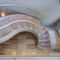 Indoor Modern Curved Staircase Curved Metal Staircase Wide Arc System