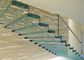 Tempered Laminated Glass Tread Straight Stairs Cantilever Staircase