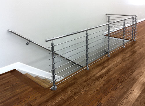 Outside Metal Rods For Deck Railing , Stainless Steel Balustrade Decoration