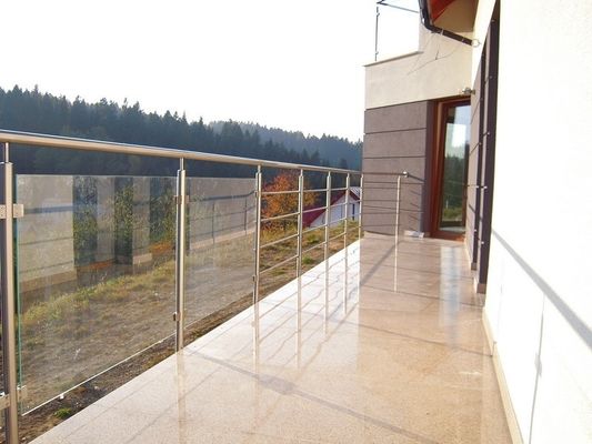 Outside Metal Rods For Deck Railing , Stainless Steel Balustrade Decoration