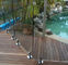 Outside Frameless Glass Railing Square Or Round Base Stable Function