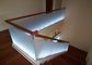 LED Light Staircase Aluminum Glass Railing With Serviceable SS Handrail