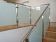Opaque Frosted Frameless Glass Balustrade Side Mounted For Staircase