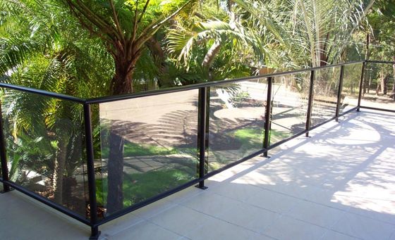 Easy DIY Installation Clear Glass Baluster Opaque Frosted Glass Balustrade