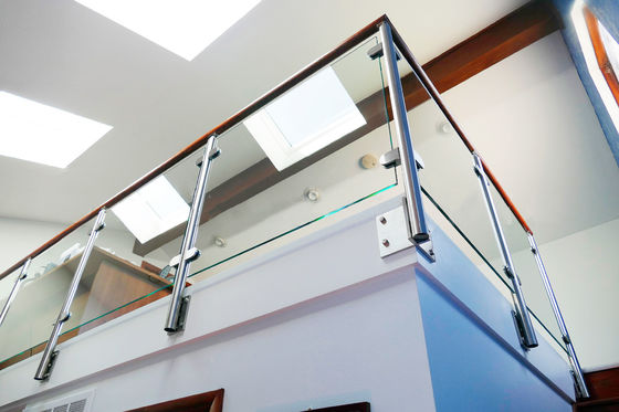 Laminated Tempered Baluster Glass Railing Prefabricated Frameless Type