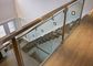 Residential Straight Staircase Kit Frameless Glass Balcony Railing Staircase