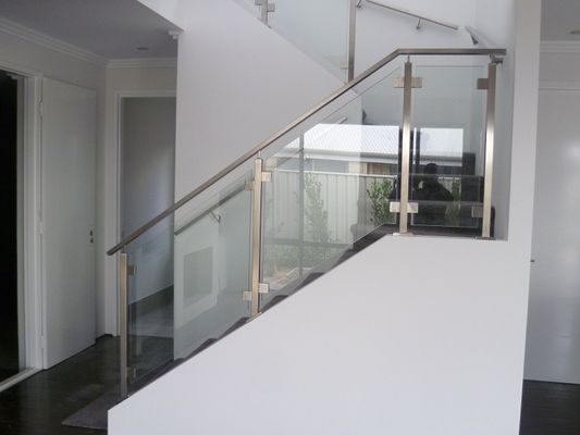 Decorative Handrail Baluster Glass Railing Modern Brushed Interior Use