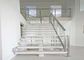 White Marble Straight Staircase Kit Durable Straight Stairs With Landing