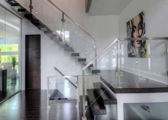 Customized Cantilever Staircase Single Stringer For Indoor Loft Floating