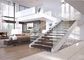 Villa Modern Livingroom Flight Straight Stairs With U Channel Glass Railing