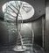 Prefabricated Stainless Steel Spiral Staircase Easy Installation With Glass Railing