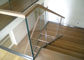 Corridor Balustrade U Channel Aluminum Glass Railing Floor Mounted Customized