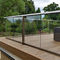 DIY Install Outdoor Metal Balcony Railing , U Channel Bottom Glass Railing Aluminum